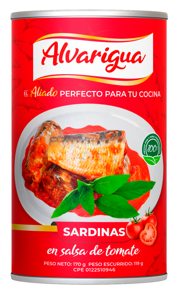 SARDINAS ALVARIGUA EN SALSA DE TOMATE 24X170G (E)