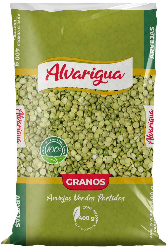 ARVEJAS VERDES PARTIDAS ALVARIGUA 24X400G (E)