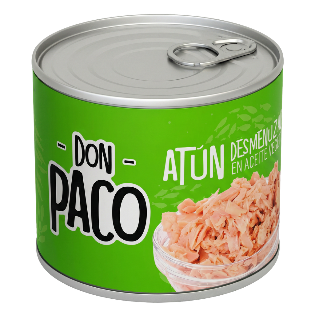 ATUN DESMENUZADO EN ACEITE VEGETAL DON PACO 24X140G